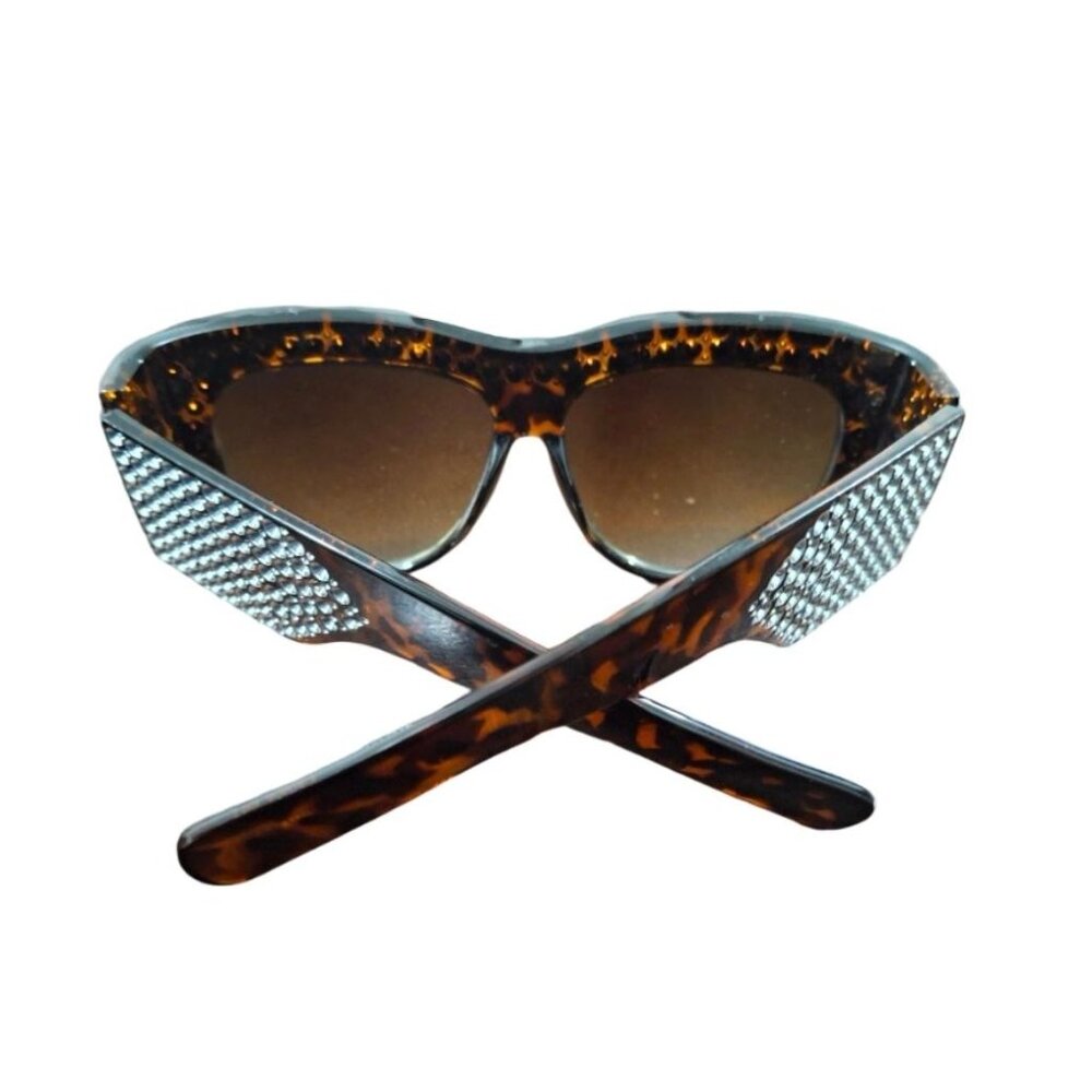 Leopard Rhinestone Sunglasses - Picture 3 of 4